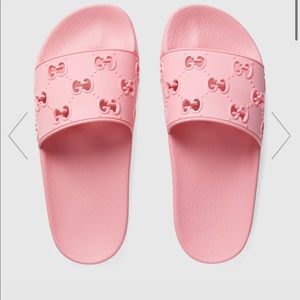 Gucci Pink Slides